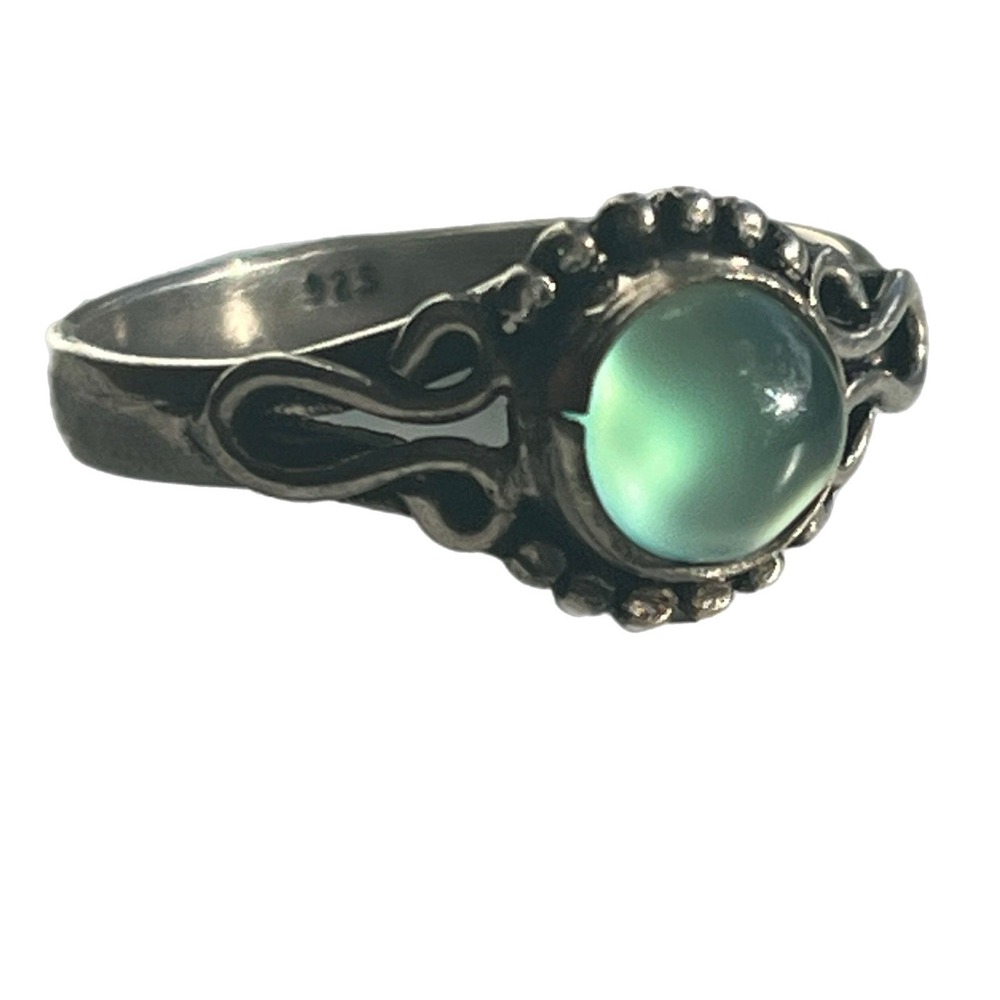 Artisan Chalcedony in 925 boho silver ring size 10 - Picture 7 of 12